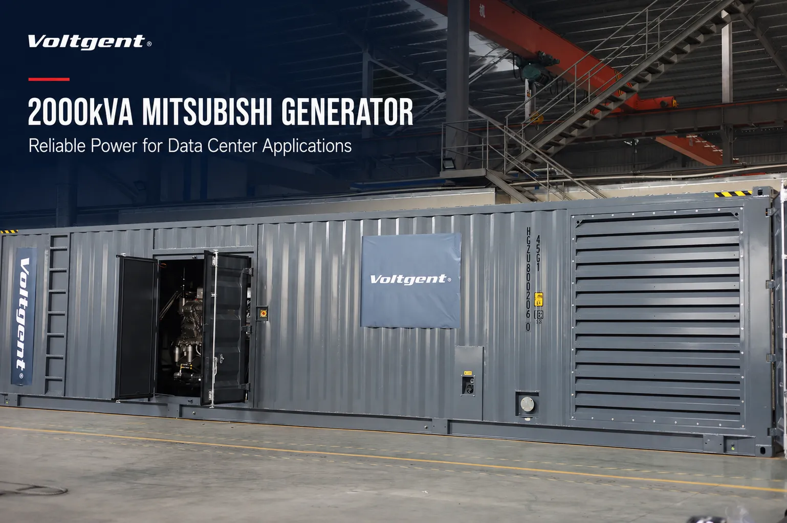 2000kVA Mitsubishi Genset for Data Centers | Voltgent