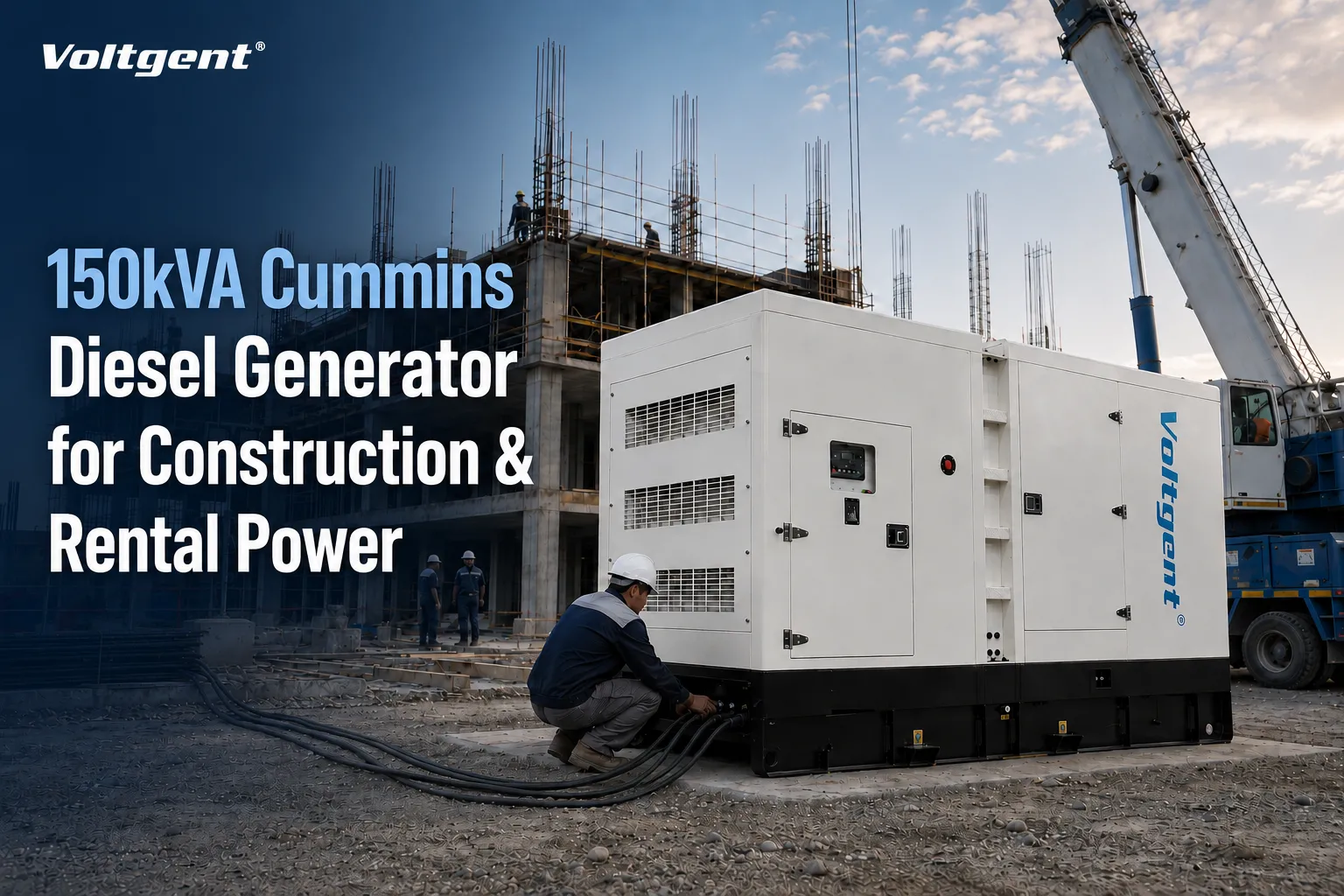 150kVA Cummins Generator for Construction Sites | Voltgent