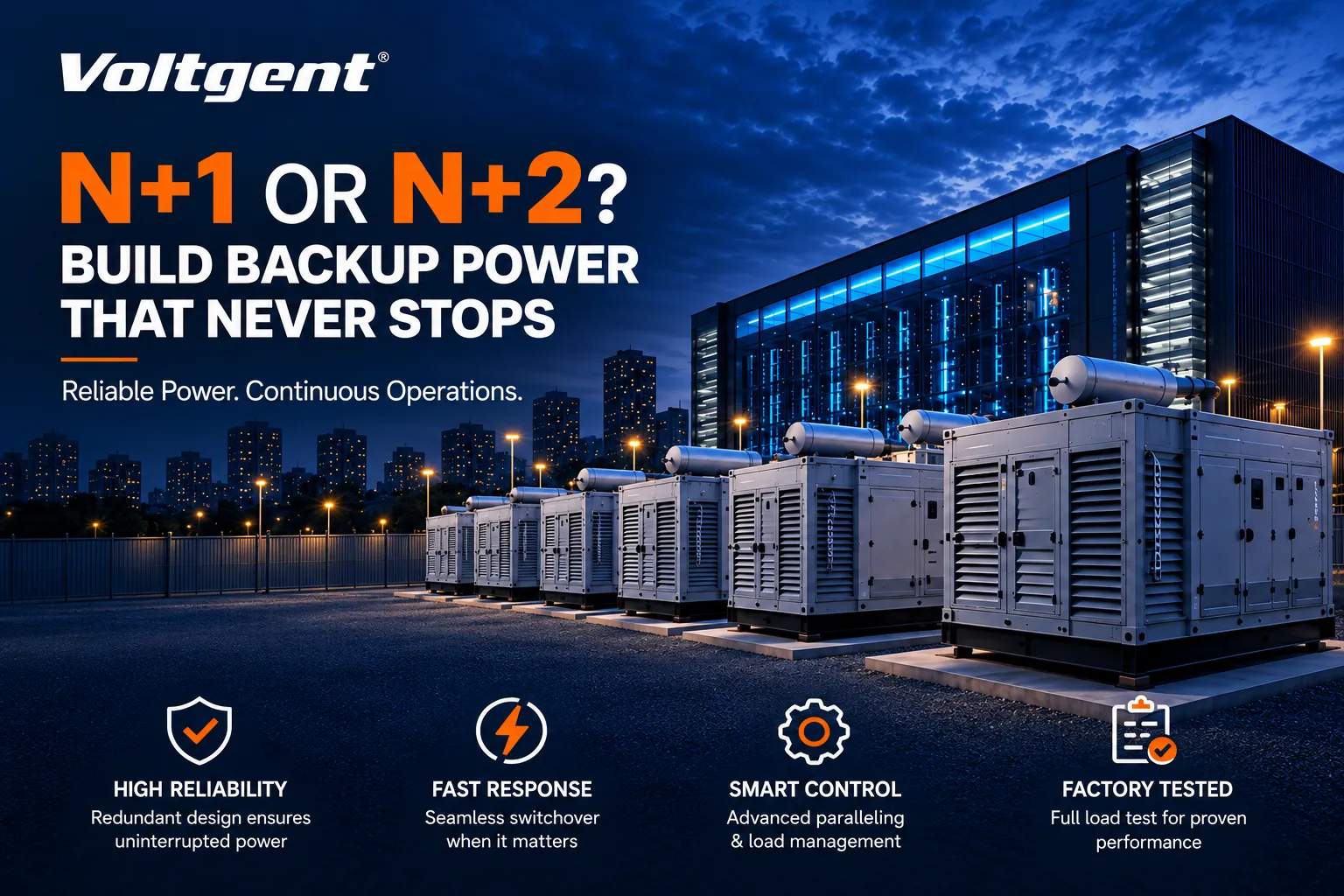 Why Data Centers Use N+1 and N+2 Generator Redundancy